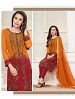 THANKAR NEW DESIGNER ORANGE AND MAROON STRAIGHT PLAZO SUIT @ 31% OFF Rs 2409.00 Only FREE Shipping + Extra Discount - Suit, Buy Suit Online, Santoon, Faux Georgette, Buy Faux Georgette,  online Sabse Sasta in India -  for  - 3420/20150925