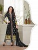 THANKAR NEW DESIGNER BLACK STRAIGHT PLAZO SUIT @ 31% OFF Rs 2409.00 Only FREE Shipping + Extra Discount - Suit, Buy Suit Online, Santoon, Faux Georgette, Buy Faux Georgette,  online Sabse Sasta in India - Semi Stitched Anarkali Style Suits for Women - 3422/20150925