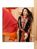 THANKAR NEW DESIGNER BLACK AND RED STRAIGHT SUIT @ 31% OFF Rs 1853.00 Only FREE Shipping + Extra Discount - Suit, Buy Suit Online, Santoon, Georgette, Buy Georgette,  online Sabse Sasta in India - Semi Stitched Anarkali Style Suits for Women - 3429/20150925