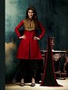 THANKAR NEW DESIGNER RED AND BLACK STRAIGHT SUIT @ 55% OFF Rs 926.00 Only FREE Shipping + Extra Discount - Anarkali Suits, Buy Anarkali Suits Online, Santoon, Chanderi, Buy Chanderi,  online Sabse Sasta in India - Semi Stitched Anarkali Style Suits for Women - 3452/20150925