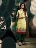 THANKAR NEW DESIGNER YELLOW AND GREEN STRAIGHT SUIT @ 31% OFF Rs 1421.00 Only FREE Shipping + Extra Discount - Anarkali Suits, Buy Anarkali Suits Online, Santoon, Chanderi, Buy Chanderi,  online Sabse Sasta in India - Semi Stitched Anarkali Style Suits for Women - 3454/20150925