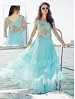 THANKAR LATEST DESIGNER SKY BLUE LONG SLEEVE ANARKALI SUIT @ 43% OFF Rs 1791.00 Only FREE Shipping + Extra Discount - Anarkali Suits, Buy Anarkali Suits Online, Santoon, Net, Buy Net,  online Sabse Sasta in India - Semi Stitched Anarkali Style Suits for Women - 3467/20150925