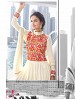 THANKAR LATEST DESIGNER OFF WHITE LONG SLEEVE ANARKALI SUIT @ 51% OFF Rs 1544.00 Only FREE Shipping + Extra Discount - Anarkali Suits, Buy Anarkali Suits Online, Santoon, Georgette, Buy Georgette,  online Sabse Sasta in India - Semi Stitched Anarkali Style Suits for Women - 3473/20150925