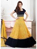 THANKAR LATEST DESIGNER YELLOW AND NEAVY BLUE ANARKALI SUIT @ 31% OFF Rs 2780.00 Only FREE Shipping + Extra Discount - Anarkali Suits, Buy Anarkali Suits Online, Santoon, Net, Buy Net,  online Sabse Sasta in India -  for  - 3479/20150925