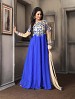 THANKAR NEW DESIGNER CREAM & BLUE ANARKALI SUIT @ 31% OFF Rs 1730.00 Only FREE Shipping + Extra Discount - Santoon, Buy Santoon Online, Anarkali Suits, Georgette, Buy Georgette,  online Sabse Sasta in India -  for  - 3494/20150925