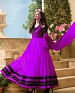 THANKAR COMBO ONE PURPLE ANARKALI SUIT AND CREAM DESIGNER ANARKALI SUIT @ 31% OFF Rs 1977.00 Only FREE Shipping + Extra Discount - Santoon, Buy Santoon Online, Anarkali Suits, Chiffon, Buy Chiffon,  online Sabse Sasta in India - Semi Stitched Anarkali Style Suits for Women - 3497/20150925