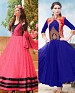 THANKAR COMBO ONE PINK ANARKALI SUIT AND BLUE DESIGNER ANARKALI SUIT @ 31% OFF Rs 1977.00 Only FREE Shipping + Extra Discount - Santoon, Buy Santoon Online, Anarkali Suits, Brasso With Net, Buy Brasso With Net,  online Sabse Sasta in India - Semi Stitched Anarkali Style Suits for Women - 3498/20150925