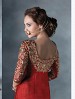 THANKAR LATEST DESIGNER HEAVY RED AND CREAM EMBROIDERY INDO WESTERN STYLE STRAITE SUIT @ 31% OFF Rs 4449.00 Only FREE Shipping + Extra Discount - Santoon, Buy Santoon Online, Anarkali Suits, Georgette, Buy Georgette,  online Sabse Sasta in India - Semi Stitched Anarkali Style Suits for Women - 3501/20150925
