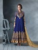 THANKAR LATEST DESIGNER BLUE LONG SLEEVE ANARKALI SUIT @ 31% OFF Rs 4449.00 Only FREE Shipping + Extra Discount - Santoon, Buy Santoon Online, Anarkali Suits, Georgette, Buy Georgette,  online Sabse Sasta in India - Semi Stitched Anarkali Style Suits for Women - 3502/20150925