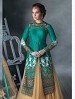 THANKAR LATEST DESIGNER HEAVY AQUA AND CREAM EMBROIDERY INDO WESTERN STYLE STRAITE SUIT @ 31% OFF Rs 4449.00 Only FREE Shipping + Extra Discount - Santoon, Buy Santoon Online, Anarkali Suits, Georgette, Buy Georgette,  online Sabse Sasta in India - Semi Stitched Anarkali Style Suits for Women - 3503/20150925