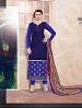 THANKAR NEW DESIGNER BLUE STRAIGHT SUIT @ 43% OFF Rs 1173.00 Only FREE Shipping + Extra Discount - Santoon, Buy Santoon Online, Anarkali Suits, Chanderi, Buy Chanderi,  online Sabse Sasta in India -  for  - 3508/20150925