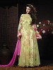 THANKAR LATEST EMBROIDERED DESIGNER LIGHT GREEN AND PINK ANARKALI SUITS @ 31% OFF Rs 4078.00 Only FREE Shipping + Extra Discount - Anarkali Suits, Buy Anarkali Suits Online, Santoon, Georgette, Buy Georgette,  online Sabse Sasta in India - Semi Stitched Anarkali Style Suits for Women - 3523/20150925