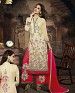 LATEST EMBROIDERED DESIGNER CREAM AND RED STRAIGHT SUITS @ 31% OFF Rs 2039.00 Only FREE Shipping + Extra Discount - Faux Georgette, Buy Faux Georgette Online, Santoon, Chiffon suit, Buy Chiffon suit,  online Sabse Sasta in India -  for  - 4186/20151020