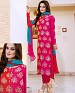 NEW DESIGNER PINK & RED HEAVY STRAIGHT SUIT @ 31% OFF Rs 2100.00 Only FREE Shipping + Extra Discount - Suit, Buy Suit Online, Georgette, Santoon, Buy Santoon,  online Sabse Sasta in India -  for  - 4208/20151020