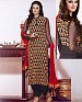 NEW DESIGNER BLACK & RED HEAVY STRAIGHT SUIT @ 31% OFF Rs 2100.00 Only FREE Shipping + Extra Discount - Suit, Buy Suit Online, Georgette, Santoon, Buy Santoon,  online Sabse Sasta in India - Salwar Suit for Women - 4210/20151020