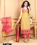 NEW DESIGNER YELLOW AND PEACH STRAIGHT SUIT @ 31% OFF Rs 1606.00 Only FREE Shipping + Extra Discount - Suit, Buy Suit Online, Santoon, Embroidery, Buy Embroidery,  online Sabse Sasta in India -  for  - 4216/20151020