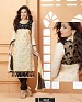 NEW DESIGNER OFF WHITE AND BLACK STRAIGHT SUIT @ 31% OFF Rs 1606.00 Only FREE Shipping + Extra Discount - Suit, Buy Suit Online, Embroidered, Santoon, Buy Santoon,  online Sabse Sasta in India -  for  - 4219/20151020