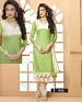 NEW DESIGNER GREEN AND CREAM STRAIGHT SUIT @ 31% OFF Rs 1606.00 Only FREE Shipping + Extra Discount - Suit, Buy Suit Online, Embroidered, Chanderi, Buy Chanderi,  online Sabse Sasta in India -  for  - 4224/20151020