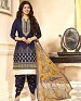 DESIGNER NAVY BLUE SALWAR SUIT @ 31% OFF Rs 1112.00 Only FREE Shipping + Extra Discount - Cotton, Buy Cotton Online, Semi-stitched, Straight suit, Buy Straight suit,  online Sabse Sasta in India - Salwar Suit for Women - 4261/20151020