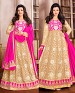 DESIGNER PINK AND CREAM ANARKALI SUIT @ 31% OFF Rs 1915.00 Only FREE Shipping + Extra Discount - Georgette, Buy Georgette Online, Semi-stitched, Anarkali suit, Buy Anarkali suit,  online Sabse Sasta in India - Salwar Suit for Women - 4273/20151020