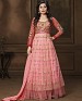 DESIGNER PINK ANARKALI SUIT @ 31% OFF Rs 2224.00 Only FREE Shipping + Extra Discount - Net, Buy Net Online, Semi-stitched, Anarkali suit, Buy Anarkali suit,  online Sabse Sasta in India - Salwar Suit for Women - 4293/20151020