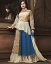 DESIGNER WHITE AND NAVY ANARKALI SUIT @ 31% OFF Rs 2224.00 Only FREE Shipping + Extra Discount - Georgette, Buy Georgette Online, Semi-stitched, Anarkali suit, Buy Anarkali suit,  online Sabse Sasta in India - Salwar Suit for Women - 4297/20151020