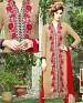 DESIGNER RED & BEIGE STRAIGHT SUIT @ 31% OFF Rs 1915.00 Only FREE Shipping + Extra Discount - Georgette, Buy Georgette Online, Semi-stitched, Anarkali suit, Buy Anarkali suit,  online Sabse Sasta in India -  for  - 4307/20151020
