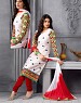 NEW ARRIVAL WHITE STRAIGHT SUIT @ 31% OFF Rs 1606.00 Only FREE Shipping + Extra Discount - Suit, Buy Suit Online, Cotton, Chiffon, Buy Chiffon,  online Sabse Sasta in India - Salwar Suit for Women - 4331/20151029