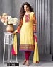 NEW ARRIVAL YELLOW STRAIGHT SUIT @ 31% OFF Rs 1606.00 Only FREE Shipping + Extra Discount - Suit, Buy Suit Online, Cotton, Chiffon, Buy Chiffon,  online Sabse Sasta in India - Salwar Suit for Women - 4332/20151029