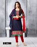 NEW ARRIVAL NAVY BLUE STRAIGHT SUIT @ 31% OFF Rs 1606.00 Only FREE Shipping + Extra Discount - Suit, Buy Suit Online, Georgette, Cotton, Buy Cotton,  online Sabse Sasta in India -  for  - 4339/20151029