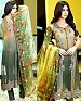LATEST GREEN AND BEIGE DESIGNER LONG SLEEVE STRAIGHT SUIT @ 31% OFF Rs 1791.00 Only FREE Shipping + Extra Discount - Suit, Buy Suit Online, Georgette, Santoon, Buy Santoon,  online Sabse Sasta in India - Salwar Suit for Women - 4342/20151029