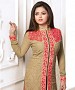 THANKAR LATEST BEIGE AND PINK DESIGNER LONG SLEEVE PLAZO SUIT @ 31% OFF Rs 1791.00 Only FREE Shipping + Extra Discount - Suit, Buy Suit Online, Semi Stitched, Georgette, Buy Georgette,  online Sabse Sasta in India -  for  - 5328/20151209