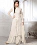 THANKAR LATEST WHITE DESIGNER LONG SLEEVE PLAZO SUIT @ 31% OFF Rs 1791.00 Only FREE Shipping + Extra Discount - Suit, Buy Suit Online, Semi Stitched, Georgette, Buy Georgette,  online Sabse Sasta in India - Salwar Suit for Women - 5329/20151209