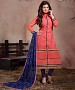 THANKAR PEACH AND NAVY LONG SLEEVE STRAIGHT SUIT @ 31% OFF Rs 1235.00 Only FREE Shipping + Extra Discount - Suit, Buy Suit Online, Semi Stitched, CHANDERI, Buy CHANDERI,  online Sabse Sasta in India - Salwar Suit for Women - 5331/20151209