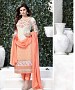 THANKAR WHITE AND ORANGE GORGETTE WITH SIPLI WORK STRAIGHT SUIT @ 31% OFF Rs 1791.00 Only FREE Shipping + Extra Discount - Suit, Buy Suit Online, Semi Stitched, Georgette, Buy Georgette,  online Sabse Sasta in India -  for  - 5337/20151209