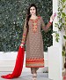 THANKAR LIGHT BROWN GORGETTE WITH SIPLI WORK STRAIGHT SUIT @ 31% OFF Rs 1791.00 Only FREE Shipping + Extra Discount - GORGETTE WITH SIPLI WORK, Buy GORGETTE WITH SIPLI WORK Online, STRAIGHT SUIT, SEMI STITCHED, Buy SEMI STITCHED,  online Sabse Sasta in India - Salwar Suit for Women - 5343/20151209