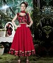 THANKAR RED BANGLORI SILK WITH BHAGLPURI PRINT ANARKALI SUIT @ 31% OFF Rs 1730.00 Only FREE Shipping + Extra Discount - Anarkali Suits, Buy Anarkali Suits Online, Semi Stitched, Santoon, Buy Santoon,  online Sabse Sasta in India -  for  - 5346/20151209