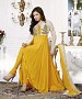 THANKAR LATEST DESIGNER YELLOW AND OFF WHITE LONG SLEEVE ANARKALI SUIT @ 31% OFF Rs 1482.00 Only FREE Shipping + Extra Discount - GEORGETTE, Buy GEORGETTE Online, ANARKALI SUIT, SEMI STITCHED, Buy SEMI STITCHED,  online Sabse Sasta in India -  for  - 5358/20151209