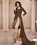 THANKAR BROWN AND OFF WHITE BANGLORI SILK STRAIGHT SUIT @ 31% OFF Rs 1606.00 Only FREE Shipping + Extra Discount - BANGLORI SILK, Buy BANGLORI SILK Online, ANARKALI SUIT, SEMI STITCHED, Buy SEMI STITCHED,  online Sabse Sasta in India - Salwar Suit for Women - 5368/20151209