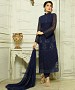 THANKAR NAVY CHIFFON PARTY WEAR STRAIGHT SUIT @ 46% OFF Rs 1112.00 Only FREE Shipping + Extra Discount - chiffon Suit, Buy chiffon Suit Online, STRAIGHT SUIT, SEMI STITCHED, Buy SEMI STITCHED,  online Sabse Sasta in India - Salwar Suit for Women - 5376/20151209