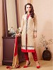 THANKAR BEIGE AND MAROON PARTY WEAR STRAIGHT SUIT @ 31% OFF Rs 1668.00 Only FREE Shipping + Extra Discount - Georgette Suit, Buy Georgette Suit Online, Semi-stitched Suit, Straight suit, Buy Straight suit,  online Sabse Sasta in India - Salwar Suit for Women - 5947/20160112