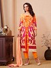 THANKAR ORANGE PARTY WEAR STRAIGHT SUIT @ 31% OFF Rs 1668.00 Only FREE Shipping + Extra Discount - Georgette Suit, Buy Georgette Suit Online, Semi-stitched Suit, Straight suit, Buy Straight suit,  online Sabse Sasta in India - Salwar Suit for Women - 5948/20160112