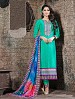 THANKAR GREEN COTTON JAQUARD PARTY WEAR STRAIGHT SUIT @ 31% OFF Rs 1668.00 Only FREE Shipping + Extra Discount - COTTON JAQUARD SUIT, Buy COTTON JAQUARD SUIT Online, Semi-stitched Suit, Straight suit, Buy Straight suit,  online Sabse Sasta in India -  for  - 5958/20160112