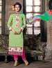 THANKAR PARROT COTTON JAQUARD PARTY WEAR STRAIGHT SUIT @ 31% OFF Rs 1668.00 Only FREE Shipping + Extra Discount - COTTON JAQUARD SUIT, Buy COTTON JAQUARD SUIT Online, Semi-stitched Suit, Straight suit, Buy Straight suit,  online Sabse Sasta in India - Salwar Suit for Women - 5962/20160112
