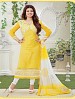 THANKAR YELLOW AND WHITE COTTON STRAIGHT SUIT @ 31% OFF Rs 1235.00 Only FREE Shipping + Extra Discount - Cotton Suit, Buy Cotton Suit Online, Semi-stitched Suit, Straight suit, Buy Straight suit,  online Sabse Sasta in India - Salwar Suit for Women - 5970/20160112