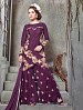 THANKAR PURPLE BHAGALPURI SILK WITH EMBROIDERY STRAIGHT SUIT @ 31% OFF Rs 2224.00 Only FREE Shipping + Extra Discount - Bhagalpuri Suit, Buy Bhagalpuri Suit Online, Semi-stitched Suit, palazzo Style Suit, Buy palazzo Style Suit,  online Sabse Sasta in India - Salwar Suit for Women - 5986/20160112
