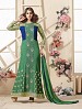 Thankar Latest Heavy Embroidered Designer Green Straight Suits @ 31% OFF Rs 2224.00 Only FREE Shipping + Extra Discount - Faux Georgette, Buy Faux Georgette Online, Semi-stitched Suit, Anarkali suit, Buy Anarkali suit,  online Sabse Sasta in India - Salwar Suit for Women - 6014/20160112