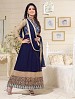 Thankar Exclusive Embroidered Designer Navy Blue Anarkali Suits @ 31% OFF Rs 1359.00 Only FREE Shipping + Extra Discount - Georgette Suit, Buy Georgette Suit Online, Semi-stitched Suit, Anarkali suit, Buy Anarkali suit,  online Sabse Sasta in India - Salwar Suit for Women - 6043/20160114
