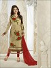 Thankar Georgette Embroidered Designer Cream Straight Suits @ 31% OFF Rs 1730.00 Only FREE Shipping + Extra Discount - Georgette Suit, Buy Georgette Suit Online, Semi-stitched Suit, Straight suit, Buy Straight suit,  online Sabse Sasta in India - Salwar Suit for Women - 6059/20160114
