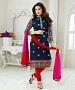 NEW ARRIVAL NAVY AND RED STRAIGHT SUIT @ 31% OFF Rs 1730.00 Only FREE Shipping + Extra Discount - Cotton Suit, Buy Cotton Suit Online, Straight Salwar Suit, Semi Stiched Suit, Buy Semi Stiched Suit,  online Sabse Sasta in India - Salwar Suit for Women - 9269/20160520